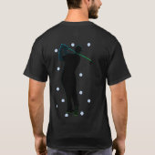 Ardent Golfer Art Abstrait Texte Design T-shirt (Dos)