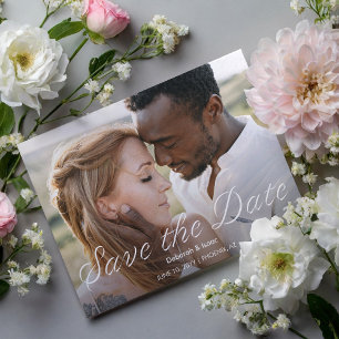 Ardent Romance Foto Bruiloft Save the Date Briefkaart
