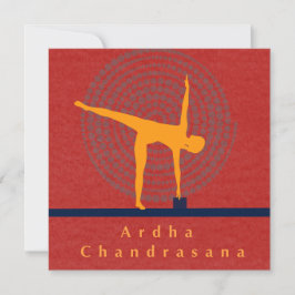 Ardha Chandrasana Art Card Feestdagenkaart