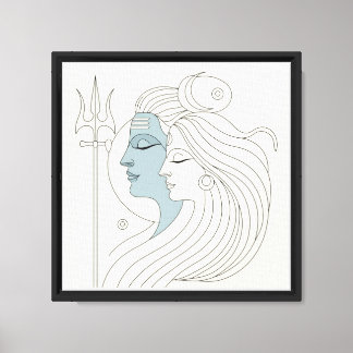 Ardhanarishvara Canvas Afdruk