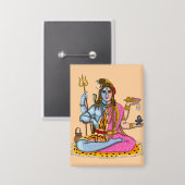 Ardhanarishvara-knop Button (Voorkant / Achterkant)