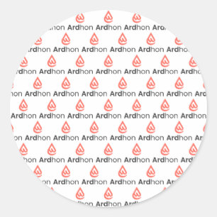 Ardhon - draag je stijl, jouw manier kussen ronde sticker