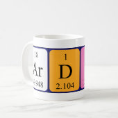 Ardita périodique nom de table mug (Devant gauche)