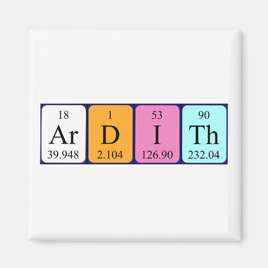 Ardith périodique nom aimant (Devant)