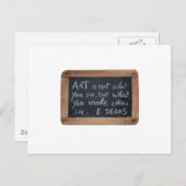 Ardoise 03 Artiest Quotes Degas Briefkaart (Voorkant / Achterkant)