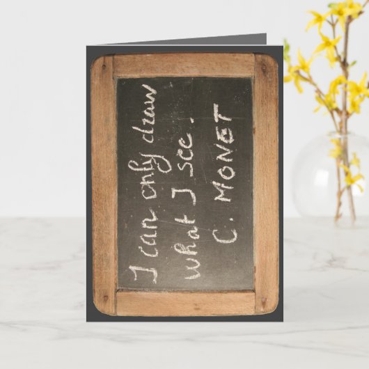 Ardoise 05 Carte de devis Monet (Fleur jaune)