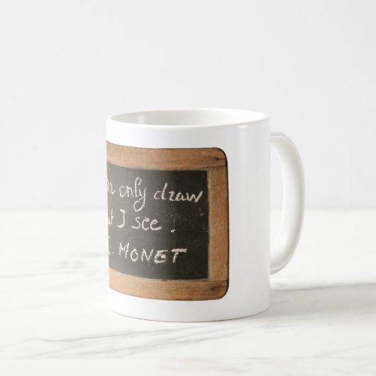 Ardoise 05 Citation d'artiste célèbre Monet Mug (Devant droit)