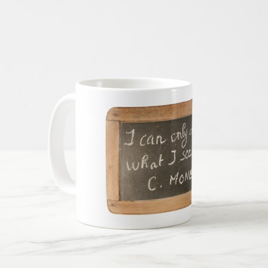 Ardoise 05 Citation d'artiste célèbre Monet Mug (Devant gauche)