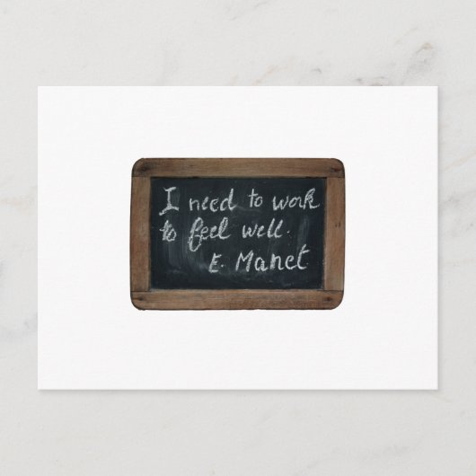 Ardoise 07 Carte postale Citation de Manet (Devant)