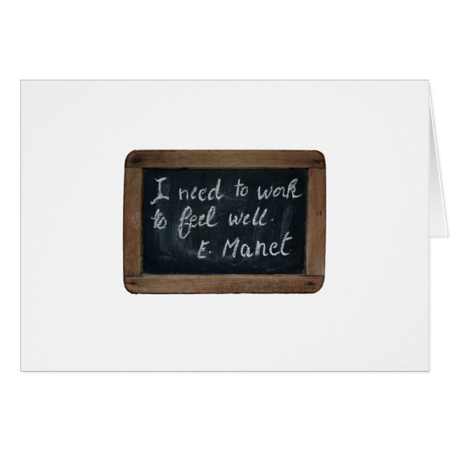 Ardoise 07 Manet's Quote Card (Devant horizontal)