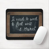 Ardoise 07 Manet's Quote Mousepad Muismat (Met muis)