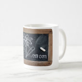 Ardoise 10 Fleur pour maman Mug blanc (Devant droit)