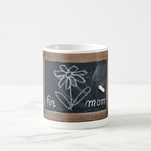 Ardoise 10 Fleur pour maman Mug blanc (Centre)