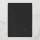 Ardoise Art Déco Florale & Faire-part de mariage N (Verso)