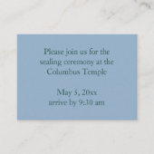 Ardoise Blue Diamonds Temple Sealing Invitation (Devant)
