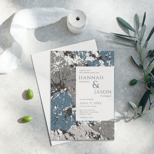 Ardoise de chocolat Faire-part de mariage Feuilles