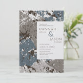 Ardoise de chocolat Faire-part de mariage Feuilles (Debout devant)