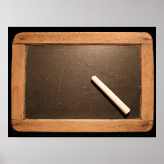 Ardoise de l'école Vintage avec Chalk B Poster (Devant)