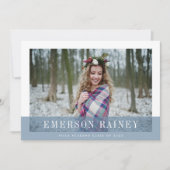 Ardoise | Faire-part d'obtention du diplôme photo  (Devant)