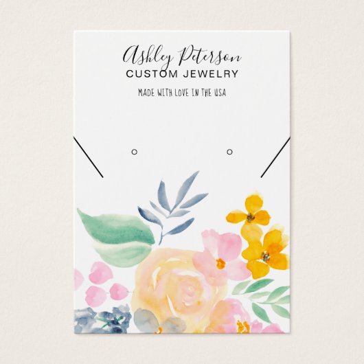 Ardoise florale bijoux d'oreille (Devant)