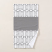 Ardoise Gris Blanc Et Noir Moderne (Serviette à main)