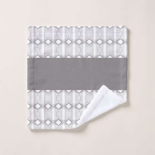 Ardoise Gris Blanc Et Noir Moderne (Gant de toilette)