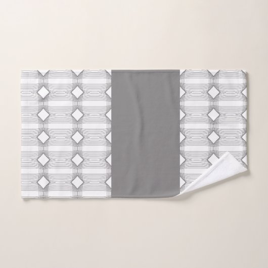 Ardoise Gris Blanc Et Noir Moderne (Serviette à main)