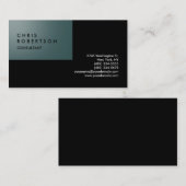 Ardoise gris noir chic Carte de visite créatif (Devant / Derrière)