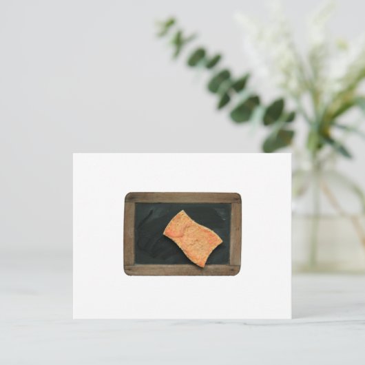 Ardoise Passer l'éponge Vinatge School Slate postC Briefkaart (Staand voorkant)