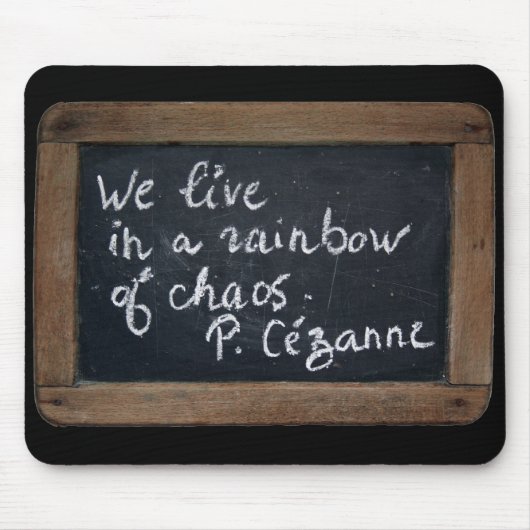 Ardoise Rustic School Slate Cezanne's Quote MouseP Muismat (Voorkant)