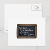 Ardoise Rustic School Slate Cezanne's Quote PostC Briefkaart (Voorkant / Achterkant)