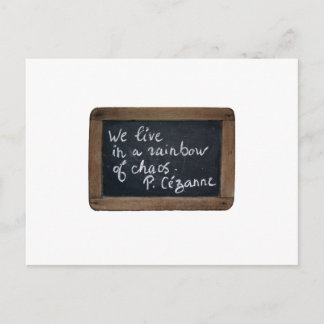 Ardoise Rustic School Slate Cezanne's Quote PostC Briefkaart