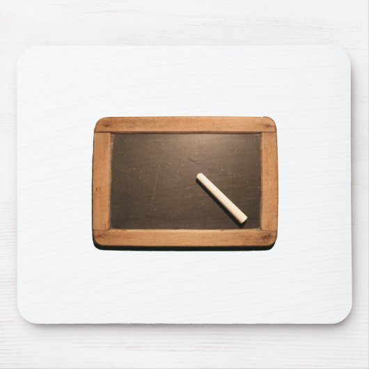 Ardoise Voeg jouw tekst Schoolslate MouseP toe Muismat (Voorkant)