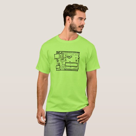 Arduino Sketchy Sketch T-shirt (Voorkant volledig)