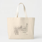 Ardverikie House Highlander Gordon Setter Canvas t Grote Tote Bag (Voorkant)
