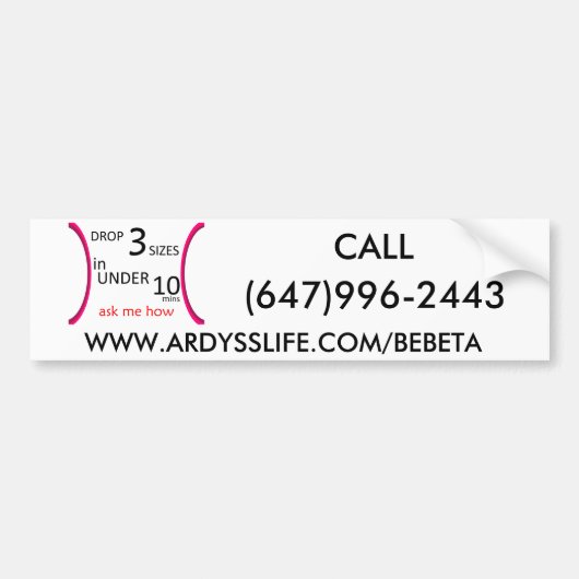Ardyss Bumpersticker (Voorkant)