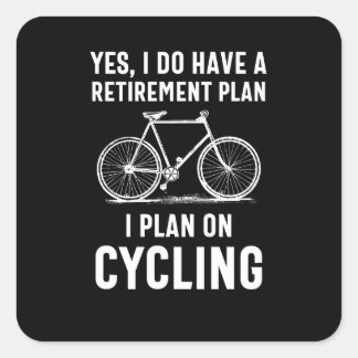Are you approaching Retirement and like to cycle? Vierkante Sticker
