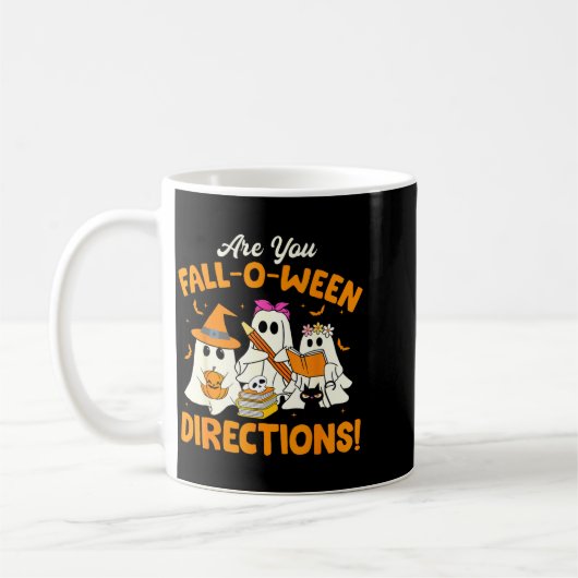 Are You Fall-o-ween Directions Funny Ghost Teacher Koffiemok (Links)
