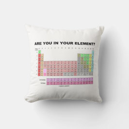 Are You In Your Element? Periodic Table Humor Kussen
