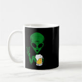 Area-51 Alien Beer Peace Sign Lazy Drink Hallow Koffiemok (Links)