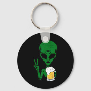 Area-51 Alien Beer Peace Sign Lazy Drink Hallow Sleutelhanger