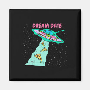 Area-51 Alien Ruimteschip Pizza Dream Date Easy Ha Magneet