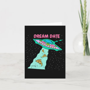 Area-51 Alien Ruimteschip Pizza Droom Date Easy Ha Kaart