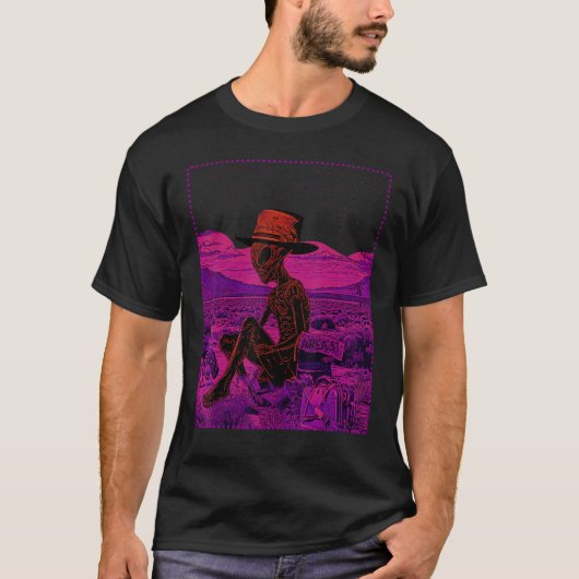 Area 51 Cool Alien Me & My Dog T-shirt (Voorkant)