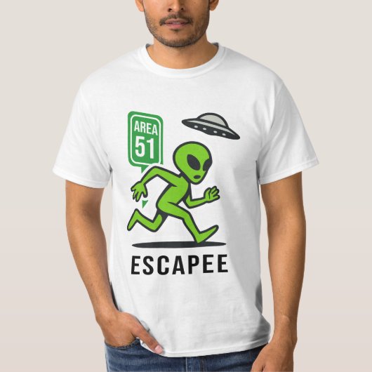Area 51 Escapee - Alien T-shirt (Voorkant)