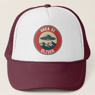 Area 51 Geheim Retro UFO Alien Badge Trucker Pet
