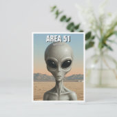 Area 51 Nevada Alien Briefkaart (Staand voorkant)