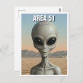 Area 51 Nevada Alien Briefkaart (Voorkant / Achterkant)