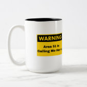 "Area 51 roept me thuis" Alien Mok (Links)