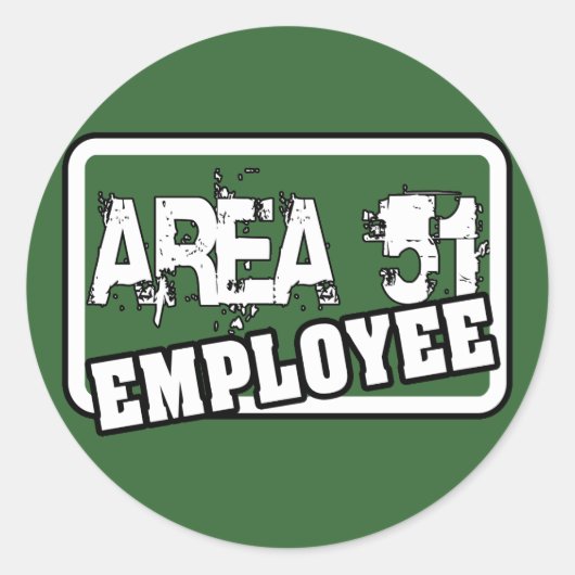 AREA 51 Sticker werknemer (Voorkant)